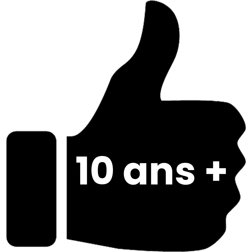 Pouce de couleur noire pour illustrer un contenu conseillé aux enfants de 10 ans et + ©Dokowè